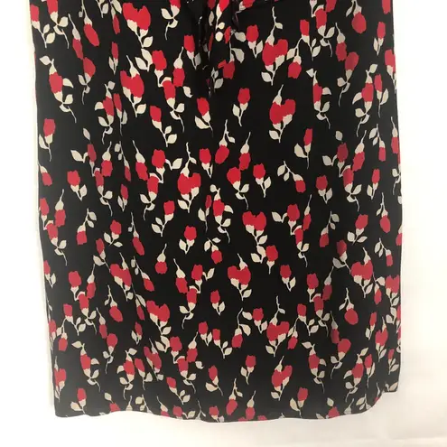 MARNI Dress Womens 38 Silk Dark Floral Party Event Cocktail Wedding Guest Modest Black Size undefined