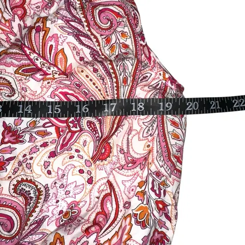 Melissa Odabash Rosa Paisley Print Pink Sleeveless Mini Dress Cover