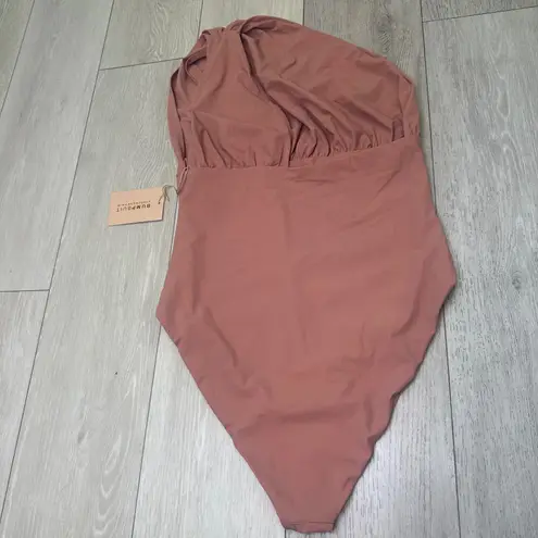 NWT The Jagger Bumpsuit dusty rose XL maternity swimwear pregnant bathing suit Tan