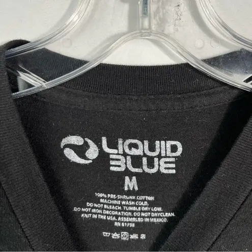 Liquid Blue Grateful Dead Skull Rose Logo Galaxy Print Short Sleeve Unisex Tee M