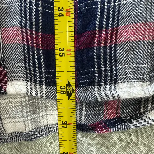 Rails Plaid Flannel Long Sleeve Shirt Dress Tie Waist Size S