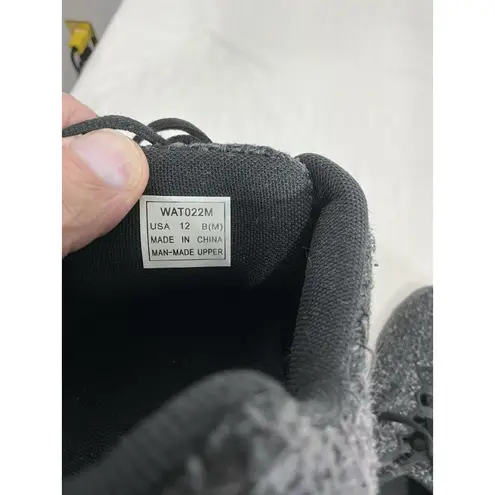 Womans Running Shoes Black Wool Light Weight Lace Up Size 12