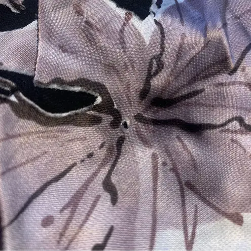 Alex Evenings Black Floral Blouse with Sheer Jacket - Size 10