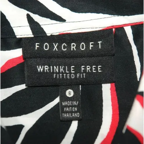 Foxcroft Wrinkle Free Fitted Fit Long Sleeve Button Up Blouse & Cami Set Size 6