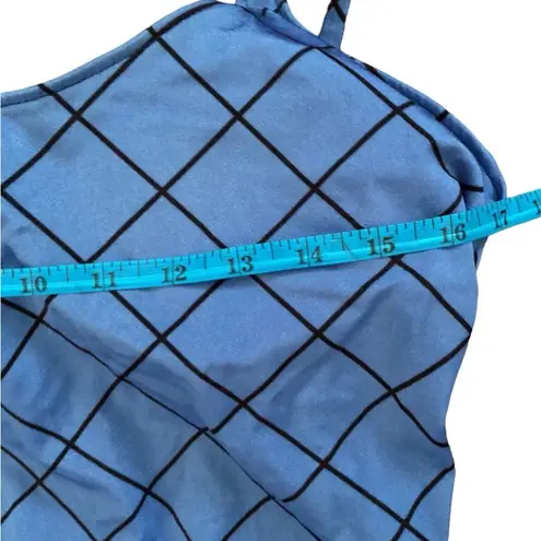 Maxine of Hollywood Blue Diamond One Piece Swimsuit Vintage