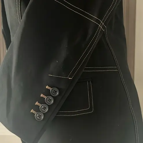 Helmut Lang Contrast Stitch Blazer, Black, Size US4 | UK8 New w/Tag Retail $495