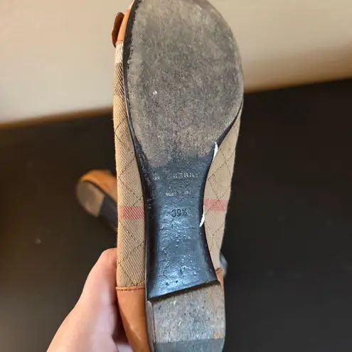 Burberry  Nova Check Canvas Buckle Ballet Flats - Image 9