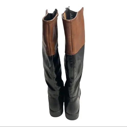 IT’S OK, Women’s Riding Boots, Black & Brown, Size, 9M, All Man Made Materials Size 9