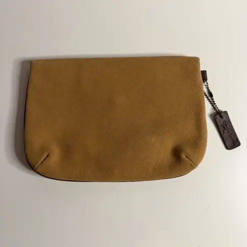 Bath & Body Works Tan Clutch Purse Suede Leather Pouch Camel Neutral Minimalist