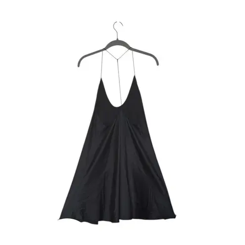 Cami NYC Y Spaghetti Strap Luxurious Romantic Minimalist Silk Slip Dress Black M