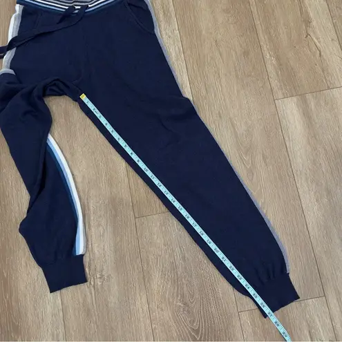 Faherty Surf Sweater Cashmere Blend Knit Jogger Pants Size Small Mist Stripe