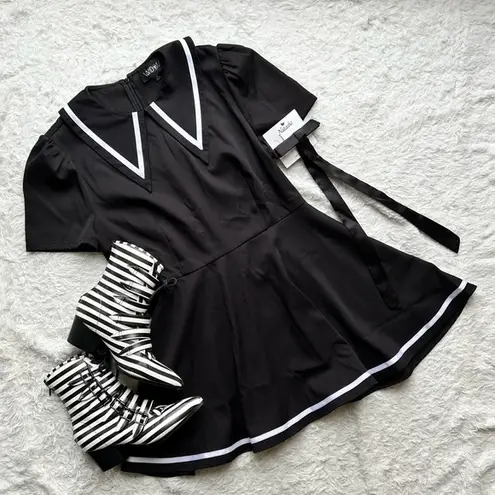 Dolls Kill Widow Miss Your Hexes Black Sailor Dress Size Large