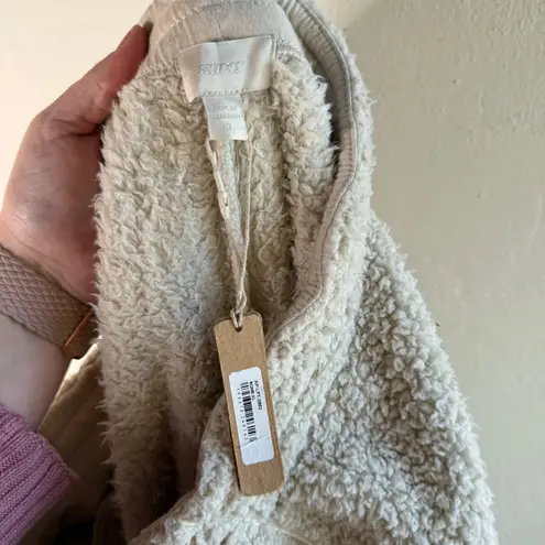 SKIMS Teddy Track Pants in Bone Sherpa Size XL NWT