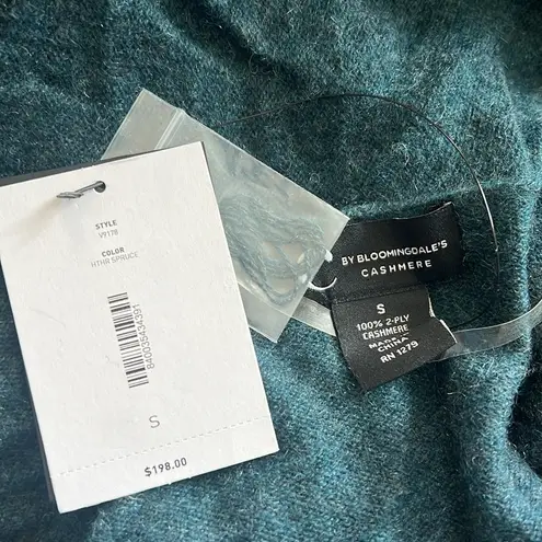 Bloomingdales C by Cashmere Open-Front Cardigan in Heather Spruce, Size S NWT