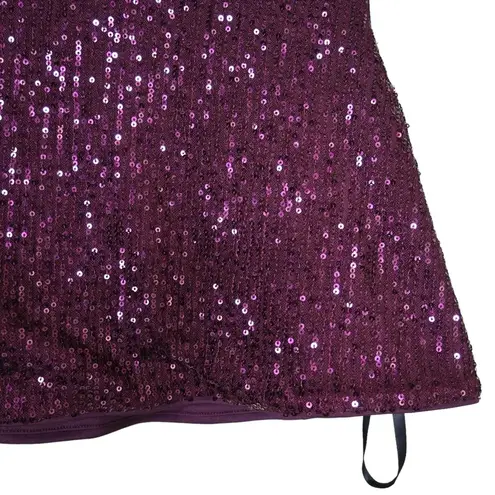 Wildfox  Womens L Armidale Sequin Crop Tank in Dark Purple NEW