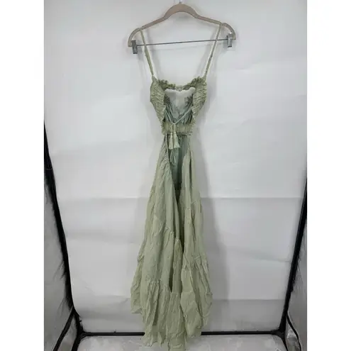 Fairy Whimsical Festival Midi Dress Women Small Green Prairie Hippie Wlwgsnt Fem
