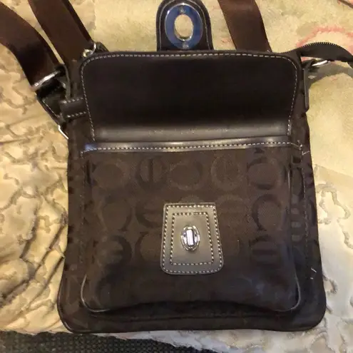 Alpha & Omega Small Brown and Black Crossbody Bag Adjustable