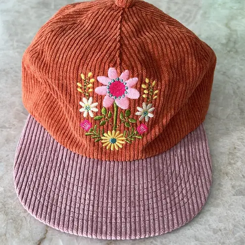 Natural Life  Hat Corduroy Snapback - Folk Floral