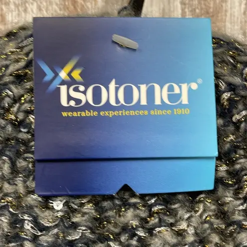 Isotoner NWT Blue Patterned Sequin Lined Winter Hat