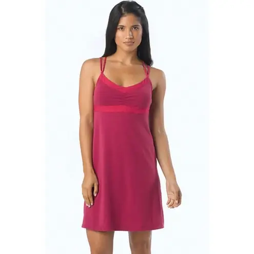 prAna  Pink Strappy Criss Cross Back Pink Kaley Mini Dress