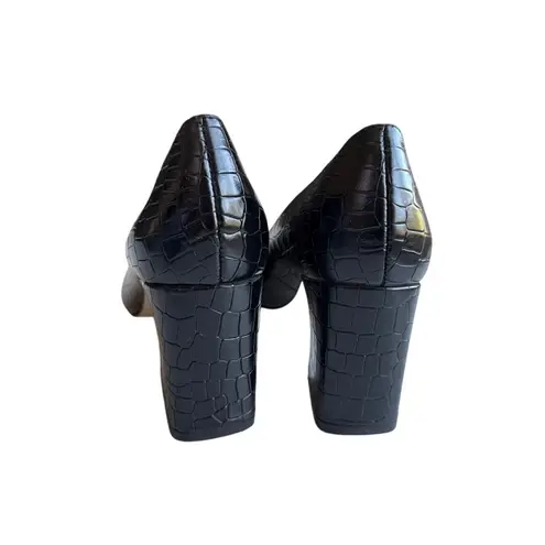 Intentionally Blank Black Faux Croc Women’s Heels Size 38 / US 7.5