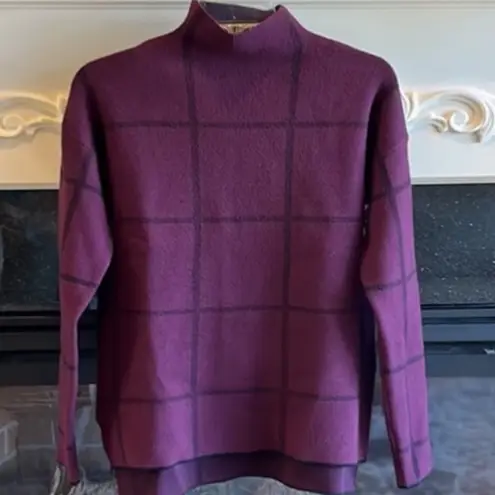 Max Studio Comfy Classy Pullover Business Casual Sweater Plaid thumbnail 3