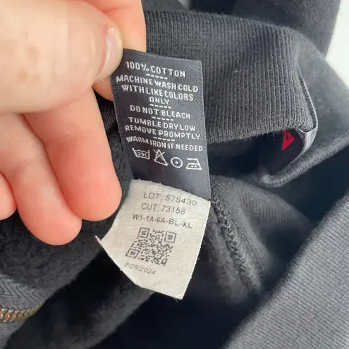 American Giant Black Full Zip Mock Neck Sweatshirt Jacket Mens XL Made USA