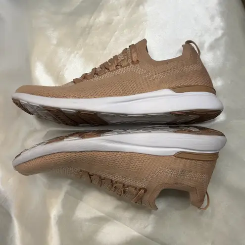 APL Techloom Breeze Sneakers Caramel Warm Silk White Knit Size 8.5 Running Rare