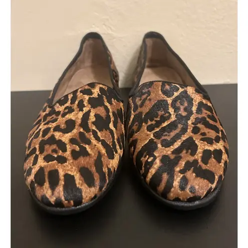 Aerosoles Women Leopard Print Shoe Size 7 Slip On Heels Calf Hair Comfort Office