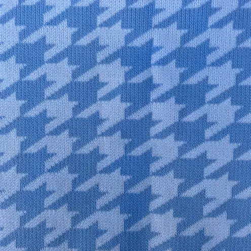 Valleygirl Baby Blue Houndstooth Crewneck Sweater