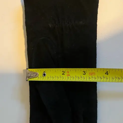 Fownes Womens Black Suede Leather Driving Gloves Acrylic Lined M Size M