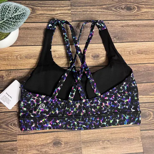 Lululemon Energy Bra Luxtreme NWT Size 4 Black Blue SMMI *Limited Edition*