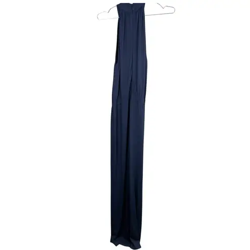 Michael Kors Collection Navy Sleeveless Draped Jumpsuit Blue Size 8