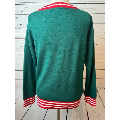 Tipsy Elves Santa Pole Dancing North Polo Pullover Knit Ugly Sweater Medium