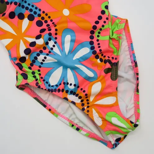 One Piece Vintage 90s Ocean Groovy Floral Swimsuit