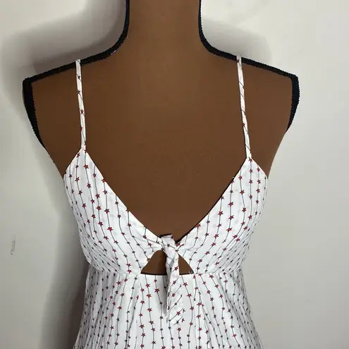 La Ligne Stars and Stripe tie dress white midi size XS