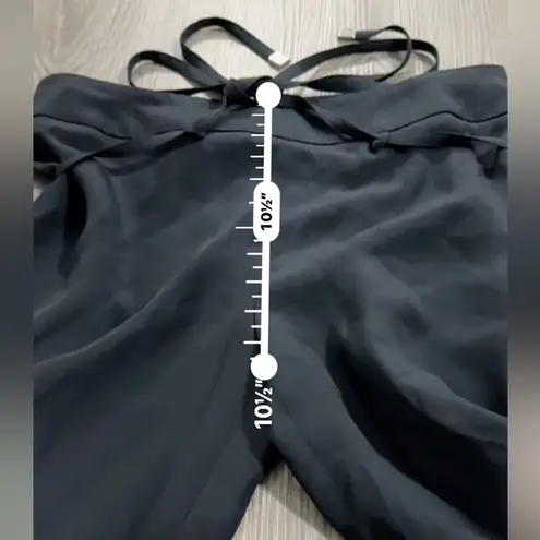 Armani Collezioni Navy Blue Silk Blend High Rise Tie Waist Dress Pants Size 8