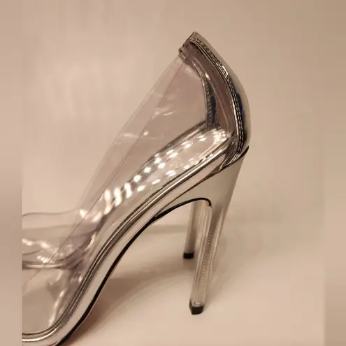 Good American  Cinder-F*CKING-RELLA Pump In Glass Clear Size 9