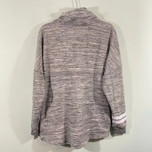 PINK Victoria's Secret Heather Grey Quarter Snap Button Up Sweatshirt Size M Size M