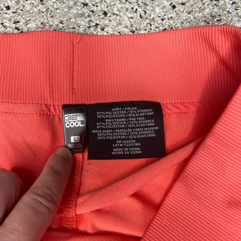 32 Degrees Cool Golf Skort Sz L – Light Coral Activewear Skirt with Shorts Size L