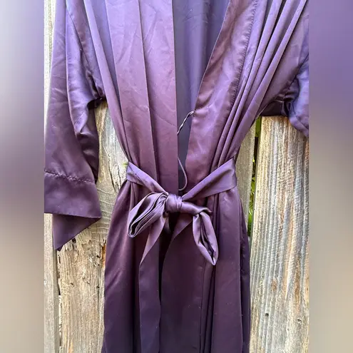 Natori Deep Purple Silky Long Robe Women’s Size Extra Small