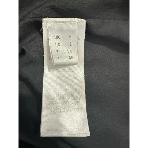 Victoria Beckham Victoria Wrap Panel Dress Women's 2 Blue Black Long Sleeve RTR