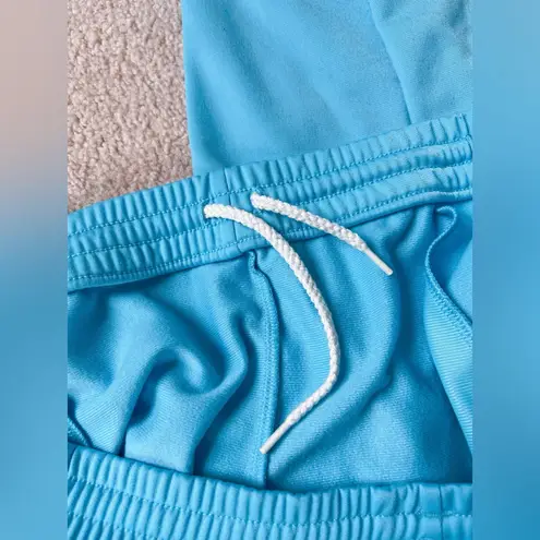 Adidas Superstar Firebird Track Pants in Light Aqua/White Blue Size L