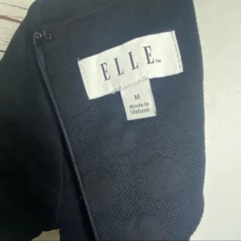 Elle Black & Green Short Sleeve Pleated Dress Size Medium