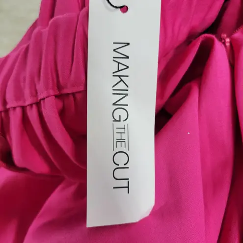 Making the Cut Designer Sienna High Low Dress Medium Magenta Ruffle Flounce New Pink