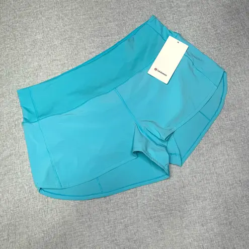 Lululemon  Speed Up High Rise Shorts Electric Turquoise Athletic Short 14 NWT