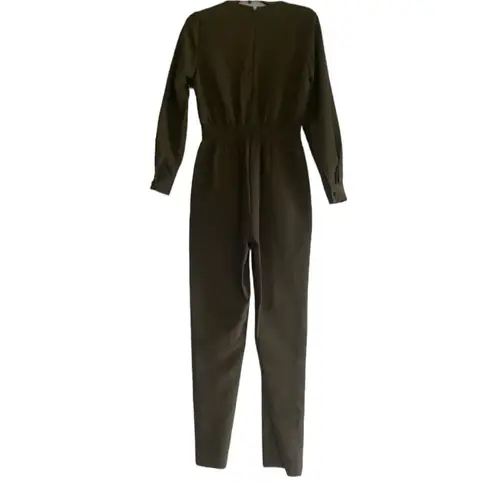 Lini NWT Stella Sequin V Neck Top Straight Leg Party Jumpsuit Black Size XS