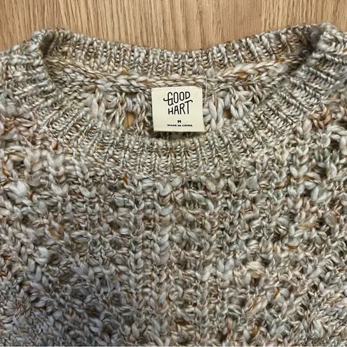 Matilda Jane Good Hart Wool Blend Crochet Open Knit Sweater Women’s Size M Boho