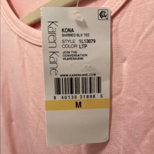 Karen Kane Womens Medium Pink Short Sleeve Tee