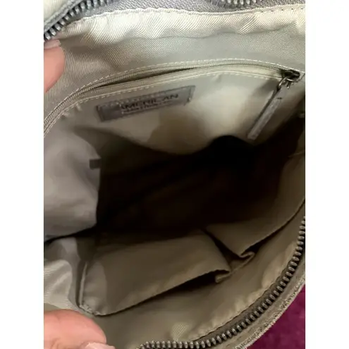 AMERICAN LEATHER CO. Liberty Backpack Gray/Taupe Purse Bag TRAVEL MINIMALIST Gray